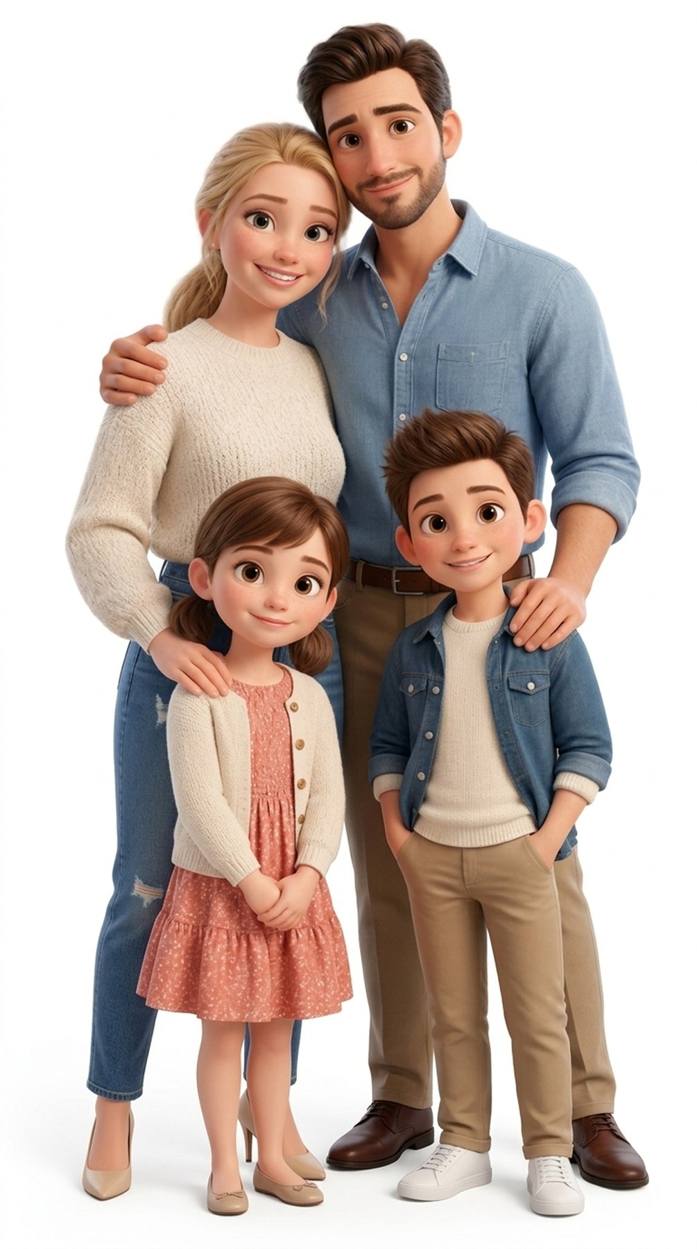 A family of four, the visual for Parenyx AI