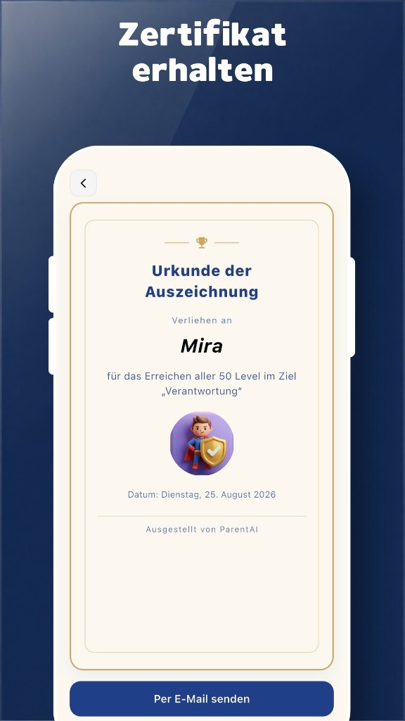 Eine Urkunde in Parenyx AI