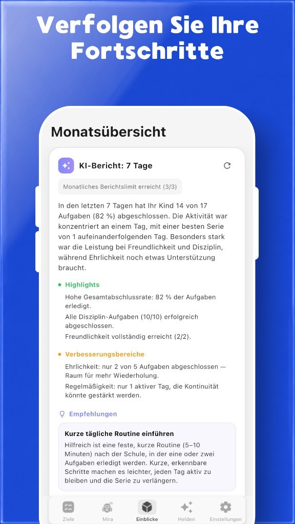 Der Bildschirm Über die App in Parenyx AI