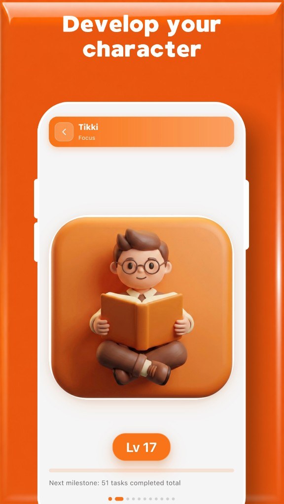 A child profile with interests, hobbies, and goals