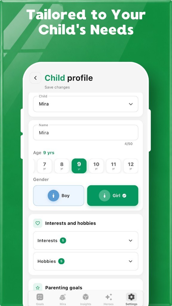 A conversation with Mira, the parenting assistant