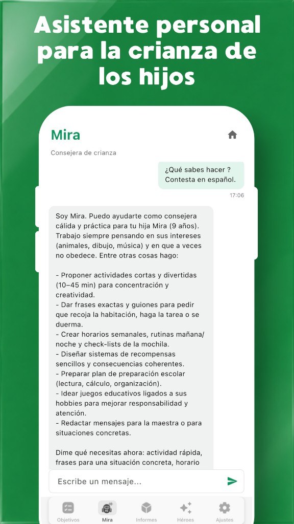 Metas de desarrollo en Parenyx AI